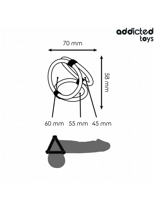 ADDICTED TOYS - TRIPLE PENIS RING