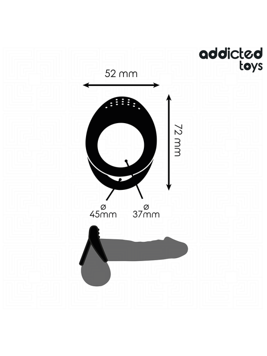 ADDICTED TOYS - DUBBELE GETEXTUREERDE PENISRING