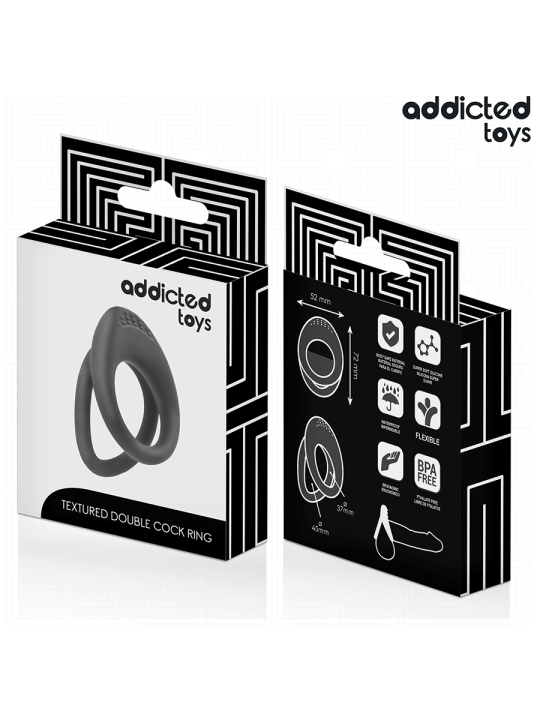 ADDICTED TOYS - DOUBLE TEXTURED PENIS RING