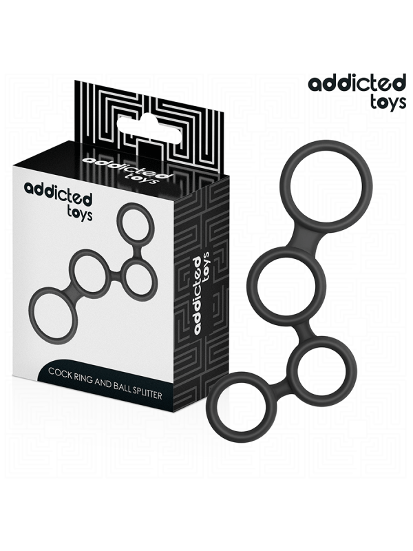 ADDICTED TOYS - ANNEAU PÉNIS AVEC SÉPARATEURS POUR TESTICULES