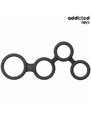 ADDICTED TOYS - ANNEAU PÉNIS AVEC SÉPARATEURS POUR TESTICULES