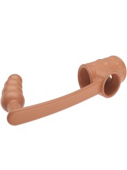 PRETTY LOVE - PENIS SLEEVE WITH ANAL PLUG NATURAL
