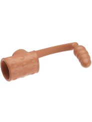 PRETTY LOVE - PENIS SLEEVE MET ANALE PLUG NATUURLIJK