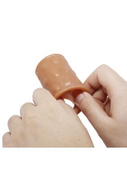 PRETTY LOVE - PENIS SLEEVE WITH ANAL PLUG NATURAL