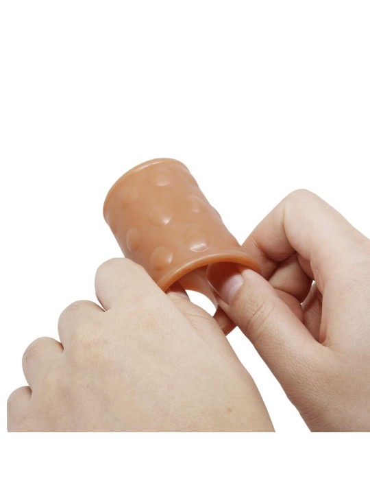 PRETTY LOVE - PENIS SLEEVE MET ANALE PLUG NATUURLIJK