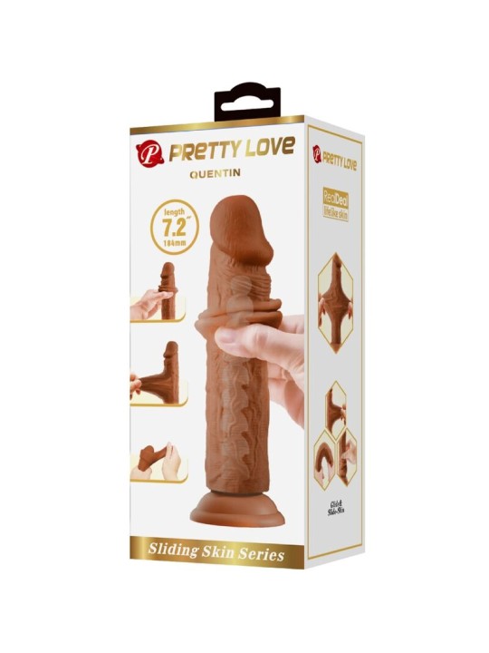 PRETTY LOVE - QUENTIN REALISTISCHER DILDO 18 CM BRAUN