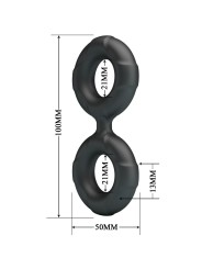 CRAZY BULL - RADWAN DUBBELE SILICONEN RING MODEL 19