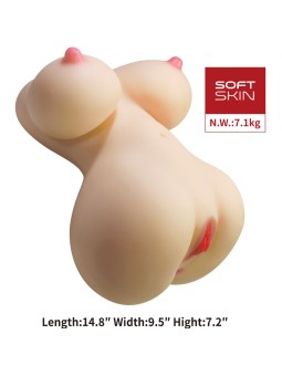 CRAZY BULL - FIONA REALISTISCHER WEIBLICHER TORSO VAGINA UND ANAL 7,1 