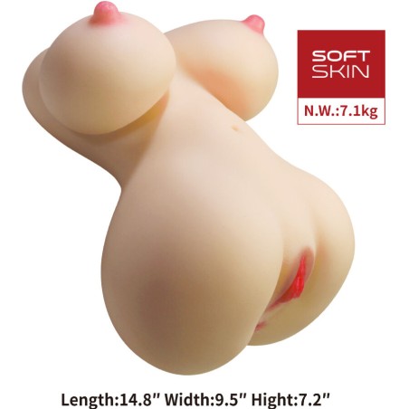 CRAZY BULL - FIONA TRONCO FEMININO REALISTA VAGINA E ANAL 7,1 KG