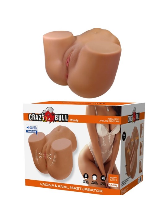 CRAZY BULL - WENDY TRASERO FEMENINO REALISTA VIBRADOR & SUCCIONADOR CO