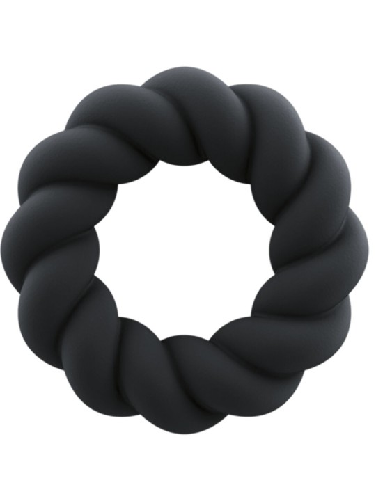 ROCKS-OFF - TWIST ZWARTE SILICONEN MASTURBATORRING