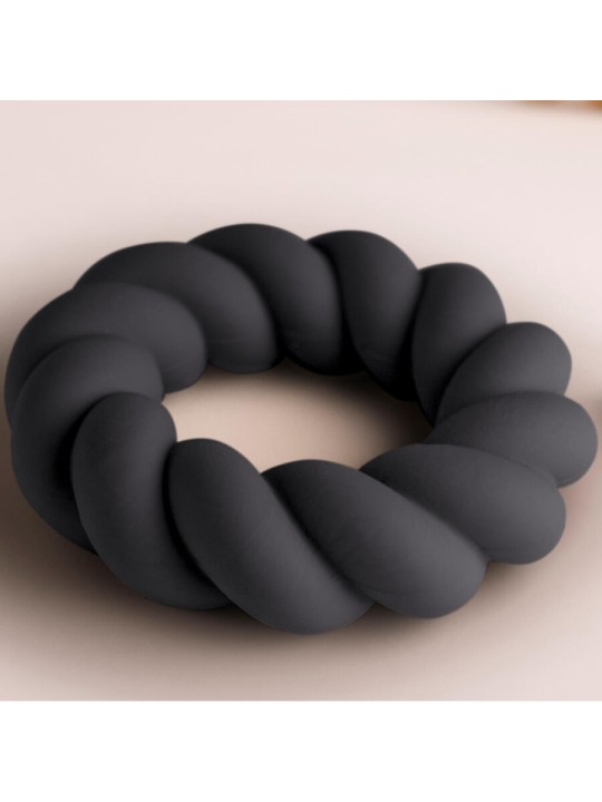 ROCKS-OFF - TWIST ZWARTE SILICONEN MASTURBATORRING