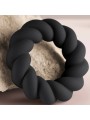 ROCKS-OFF - TWIST ZWARTE SILICONEN MASTURBATORRING