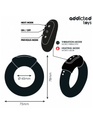ADDICTED TOYS - ANELLO PER IL PENE VIBRANTE CON EFFETTO RISCALDANTE E 
