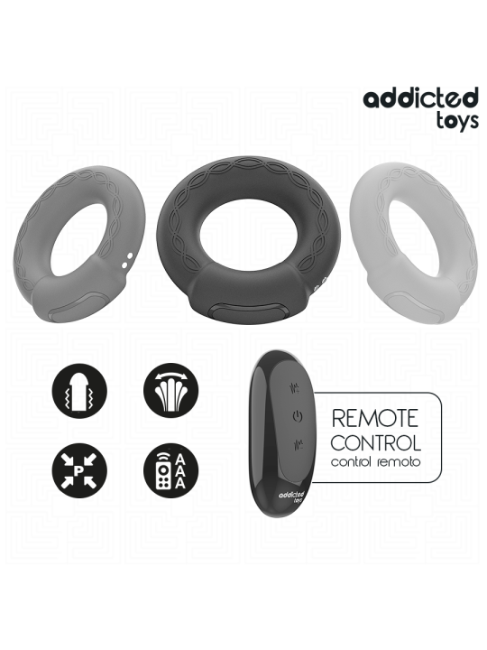 ADDICTED TOYS - ANEL PÊNICO VIBRANTE COM EFEITO DE AQUECIMENTO E CONTR