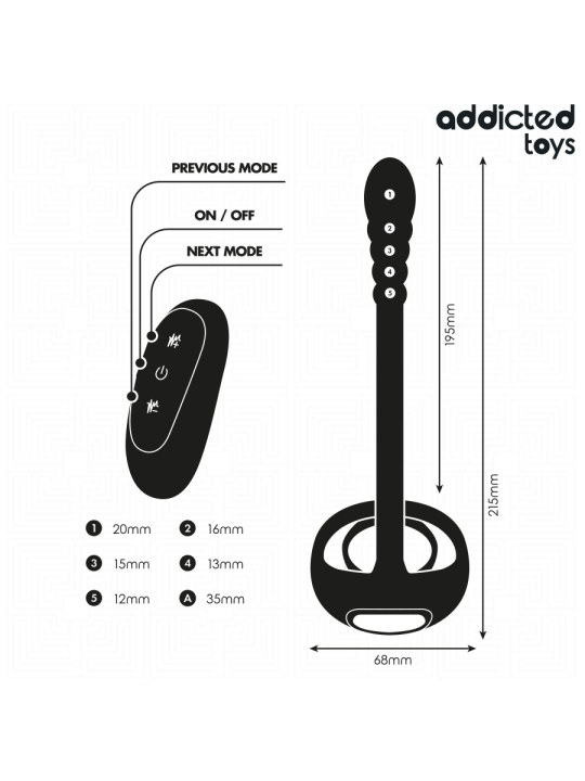 ADDICTED TOYS - ANNEAU PÉNITENTIAIRE VIBRANT POUR POINT P AVEC TÉLÉCOM