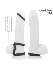 ADDICTED TOYS - ENSEMBLE D'ANNEAUX PÉNIS TEXTURÉS, 4 TAILLES