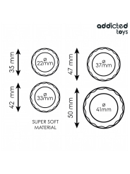 ADDICTED TOYS - ENSEMBLE D'ANNEAUX PÉNIS TEXTURÉS, 4 TAILLES