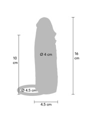GET REAL - GEHYDRATEERDE HUID SILICONEN PENISHOES CARAMEL 16 CM