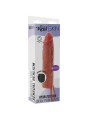 GET REAL - MANCHON PÉNIS VIBRANT EN SILICONE HYDRATANT CARAMEL 20 CM