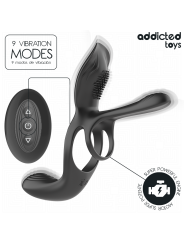 ADDICTED TOYS - DOPPIO ANELLO PER PENE CON STIMOLATORE CLITORIDEO