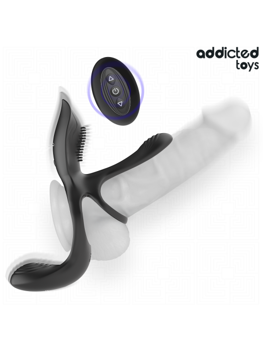 ADDICTED TOYS - ANNEAU DOUBLE PÉNIS AVEC STIMULATEUR CLITORIAL