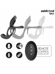 ADDICTED TOYS - ANNEAU DOUBLE PÉNIS AVEC STIMULATEUR CLITORIAL