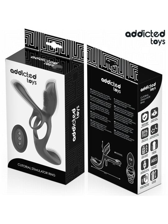 ADDICTED TOYS - ANNEAU DOUBLE PÉNIS AVEC STIMULATEUR CLITORIAL