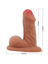 PRETTY LOVE - WARNELL DILDO ULTRA REALISTA E ELÁSTICO 9,5 CM MULATO