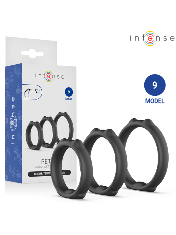 INTENSE - PETER ENSEMBLE DE 3 ANNEAUX PÉNIS MODÈLE 9