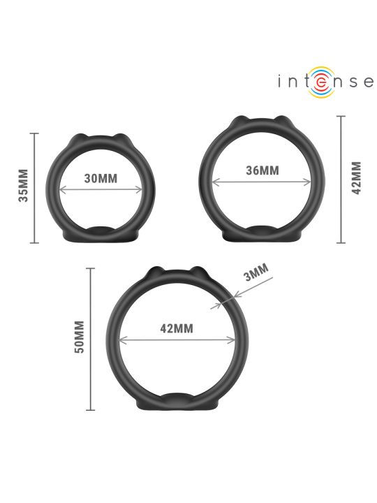 INTENSE - PETER SET OF 3 PENIS RINGS MODEL 9