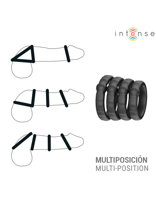 INTENSE - MICHIEL SET DE 4 ANILLOS MODELO 10