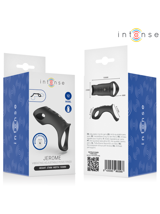 INTENSE - JEROME ANELLO PER PENE VIBRANTE REGOLABILE MODELLO 12