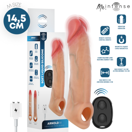 MR INTENSE - ARNOLD M VIBRADOR FUNDA PENE SILICONA CONTROL REMOTO 14.5