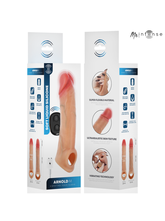 MR INTENSE - ARNOLD M VIBRADOR FUNDA PENE SILICONA CONTROL REMOTO 14.5