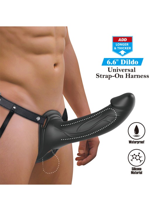 PRETTY LOVE - LANDON STRAP-ON CON VIBRACIÓN NEGRO