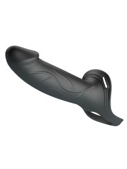 PRETTY LOVE - LANDON BLACK VIBRATING STRAP-ON