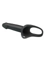 PRETTY LOVE - LANDON BLACK VIBRATING STRAP-ON