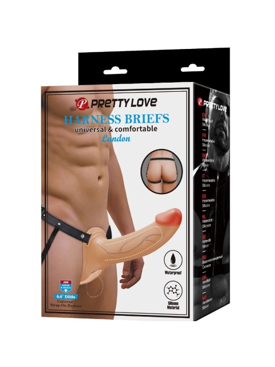 PRETTY LOVE - LANDON LIGHT-HUID VIBRERENDE STRAP-ON