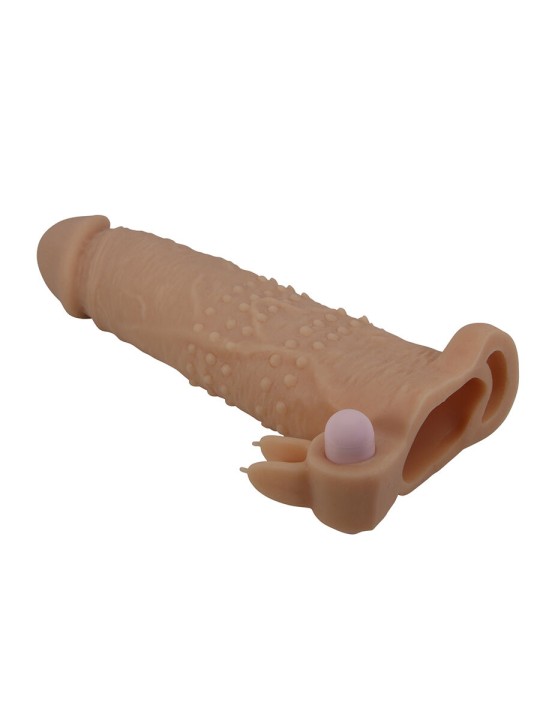 PRETTY LOVE - QUILLON PENIS SLEEVE WITH CLITORAL STIMULATOR AND VIBRAT