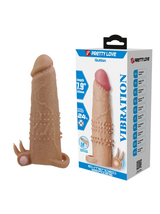 PRETTY LOVE - QUILLON MANCHON PÉNIS AVEC STIMULATEUR CLITORIAL ET VIBR