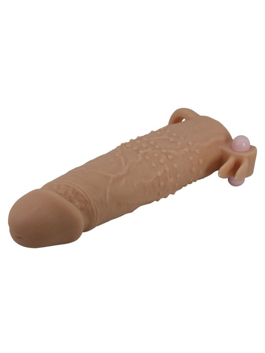 PRETTY LOVE - QUILLON PENIS SLEEVE WITH CLITORAL STIMULATOR AND VIBRAT