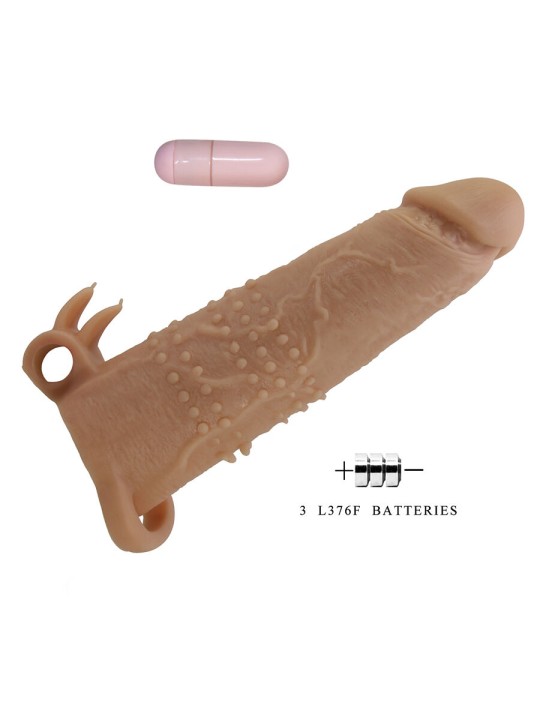 PRETTY LOVE - QUILLON PENIS SLEEVE WITH CLITORAL STIMULATOR AND VIBRAT
