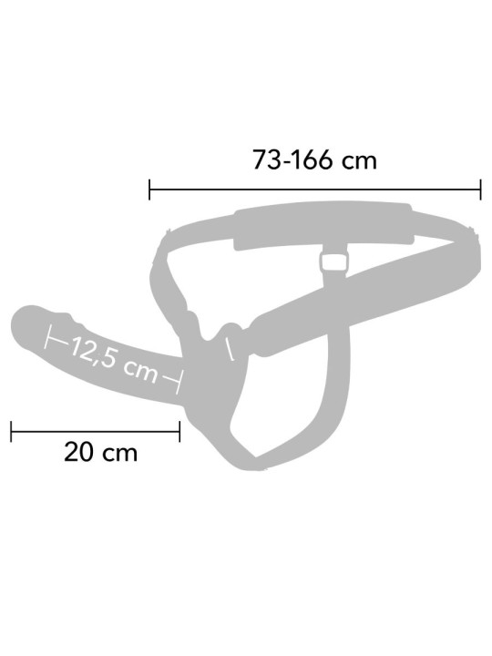 HIDDEN DESIRE - INFERNO VIBRANTE GUAINA PER PENE STRAP-ON 20 CM