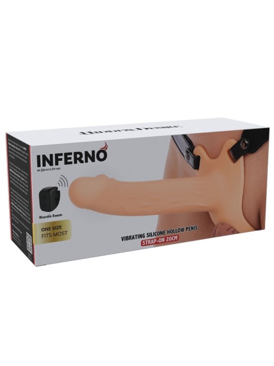 HIDDEN DESIRE - INFERNO VIBRERENDE PENISHOES MET STRAP-ON 20 CM