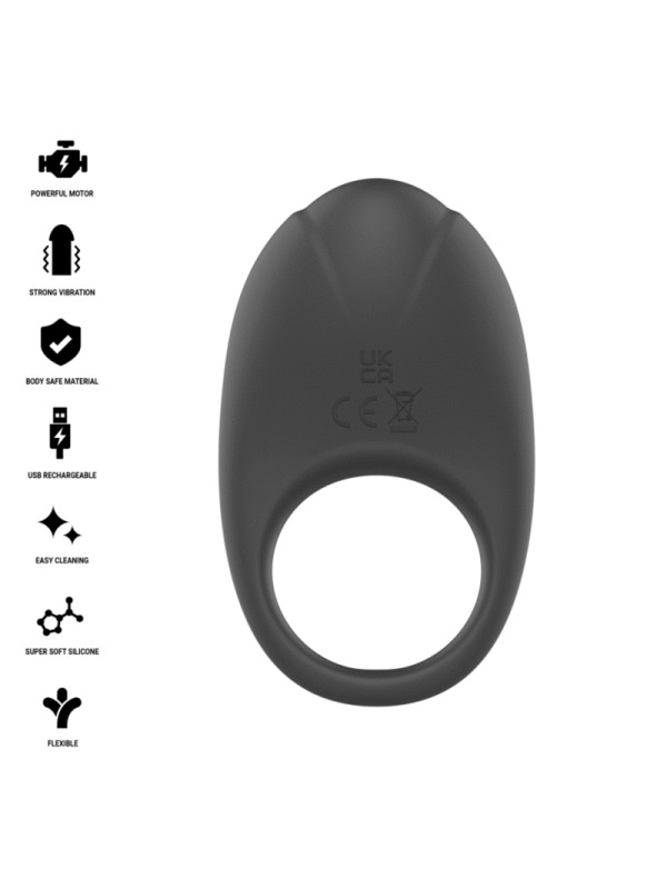 INTENSE - MERLOTTE VIBRATING PENIS RING WITH CLITORIS STIMULATION BLAC
