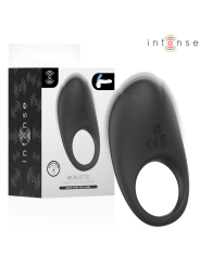 INTENSE - MERLOTTE ANILLO VIBRADOR CON ESTIMULACIÓN DE CLÍTORIS NEGRO