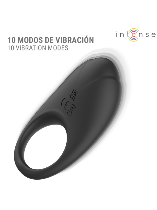 INTENSE - MERLOTTE VIBRATING PENIS RING WITH CLITORIS STIMULATION BLAC