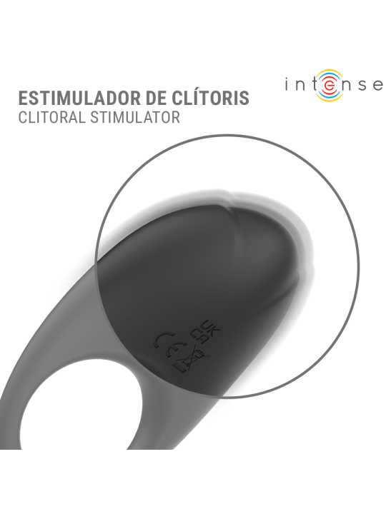 INTENSE - MERLOTTE VIBRATING PENIS RING WITH CLITORIS STIMULATION BLAC