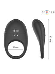 INTENSE - MERLOTTE VIBRATING PENIS RING WITH CLITORIS STIMULATION BLAC